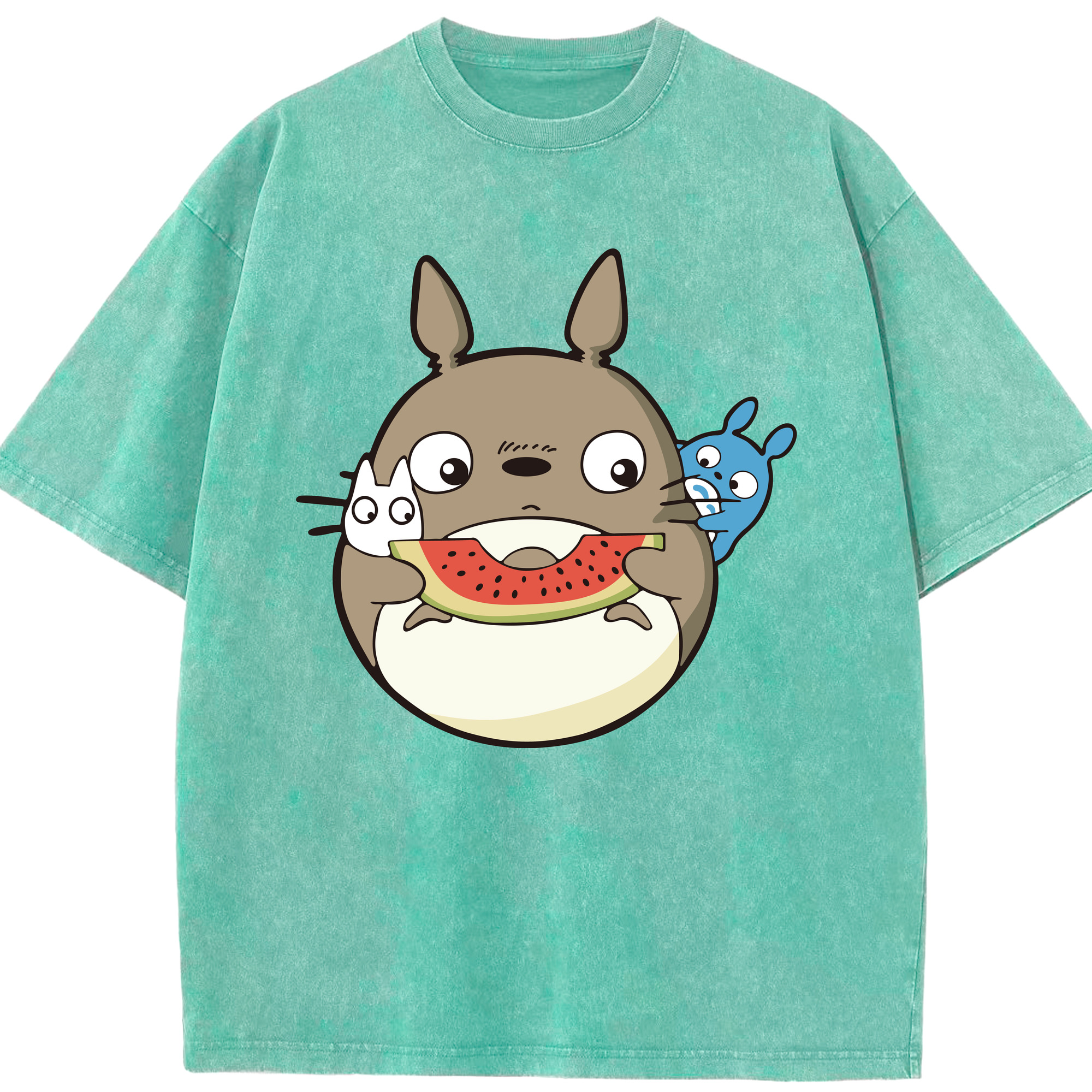 （画像用） となりのトトロ 草壁メイ 草壁サツキ My Neighbor Totoro Satsuki Kusakabe Mei Kusakabe 綿100% ヴィンテージ風 半袖Tシャツ（フロントプリント）